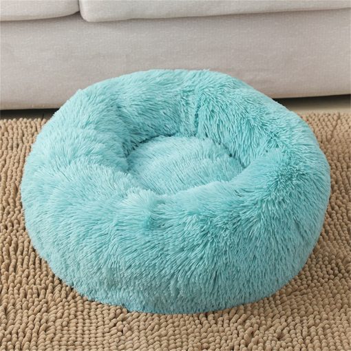 Pet Dog Bedding Warm Plush Round Comfortable Nest Comfy Sleep Kennel