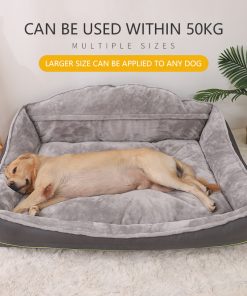 Sofa-Style Dog Bed Waterproof Washable Soft High Back Comfy Sleeping Kennel