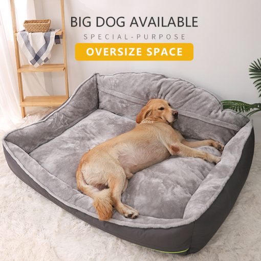 Sofa-Style Dog Bed Waterproof Washable Soft High Back Comfy Sleeping Kennel