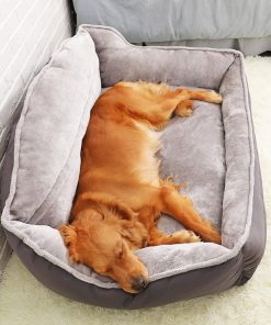 Sofa-Style Dog Bed Waterproof Washable Soft High Back Comfy Sleeping Kennel