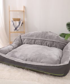 Sofa-Style Dog Bed Waterproof Washable Soft High Back Comfy Sleeping Kennel