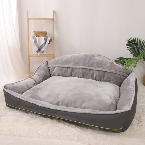 Sofa-Style Dog Bed Waterproof Washable Soft High Back Comfy Sleeping Kennel